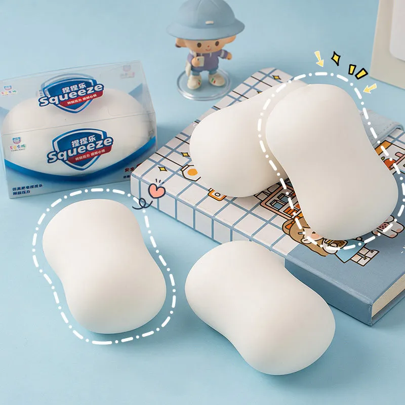 Bola Anti-stress Divertida em Formato de Sabonete, Brinquedo Sensorial de Apertar de Subida Lenta para Crianças com Autismo e Artigos para Festas - Imagem 5
