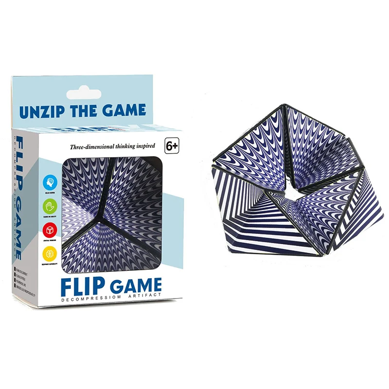 Cubo mágico 3d infinito, quebra-cabeça irregular, visão anti-estresse - Imagem 6