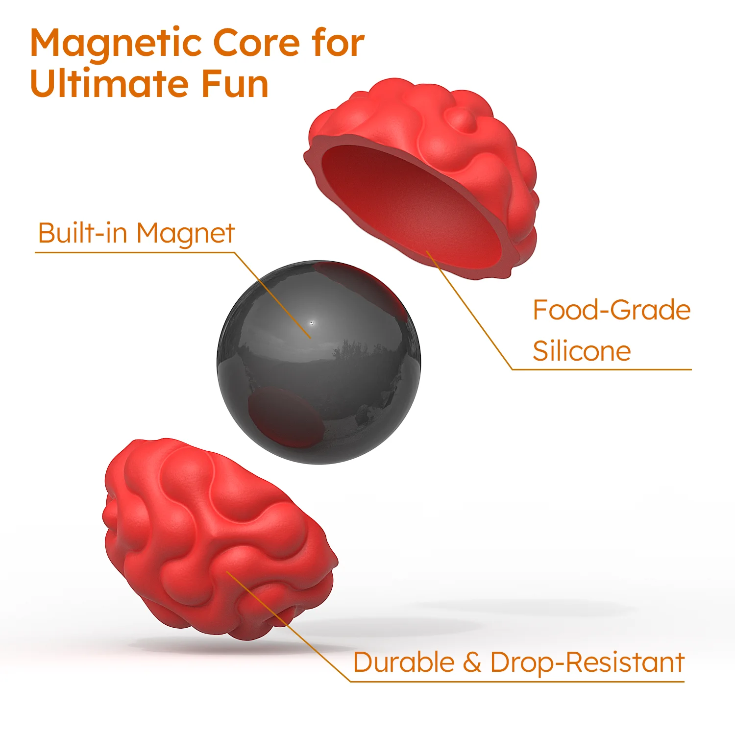 Bolas magnéticas de silicone antiestresse - Imagem 5
