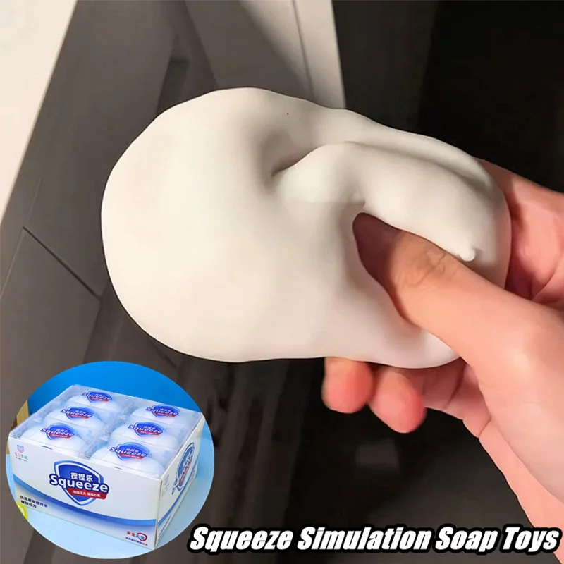 Bola Anti-stress Divertida em Formato de Sabonete, Brinquedo Sensorial de Apertar de Subida Lenta para Crianças com Autismo e Artigos para Festas - Imagem 6
