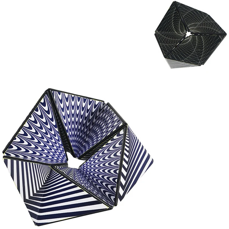 Cubo mágico 3d infinito, quebra-cabeça irregular, visão anti-estresse - Imagem 2
